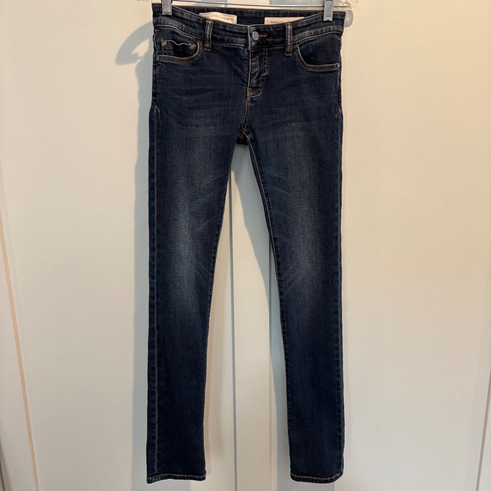 Pilcro‎ and the Letterpress Parallel Jeans Women's 26 Dark Wash 32" inseam - Picture 3 of 14